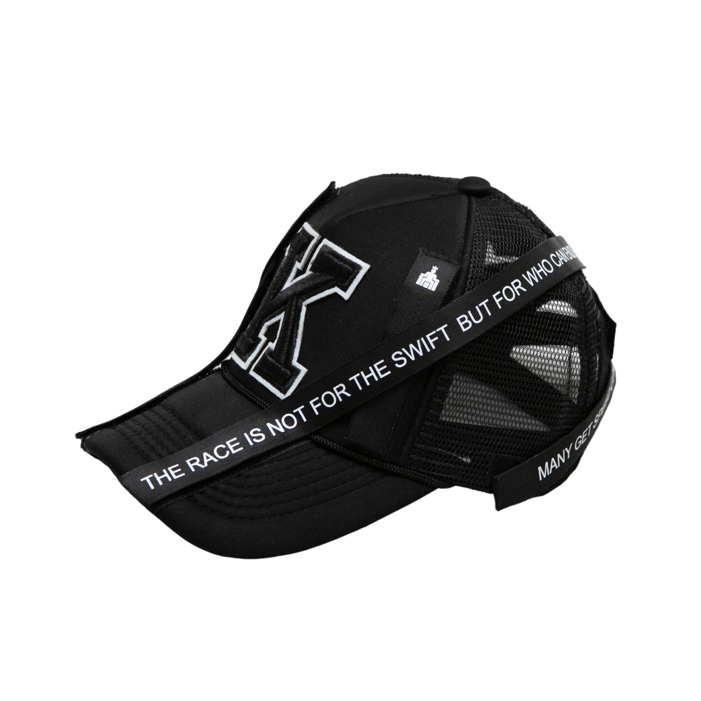 Faith-based motivational streetwear black hat Platinum Cloud KINGDOM Collection hat – mesh detail