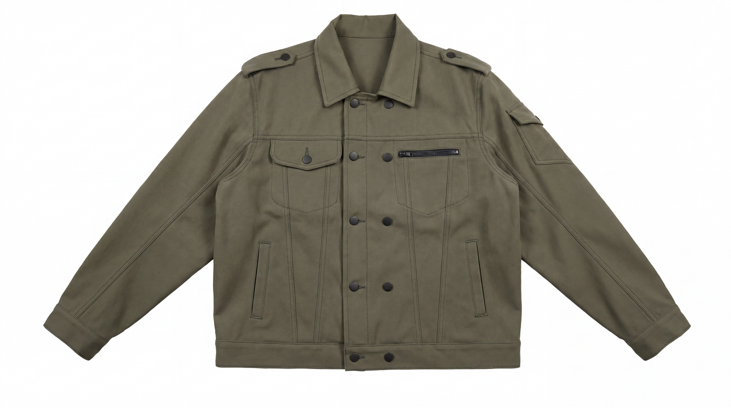 DENIM DOUBLE-BREASTED JACKET