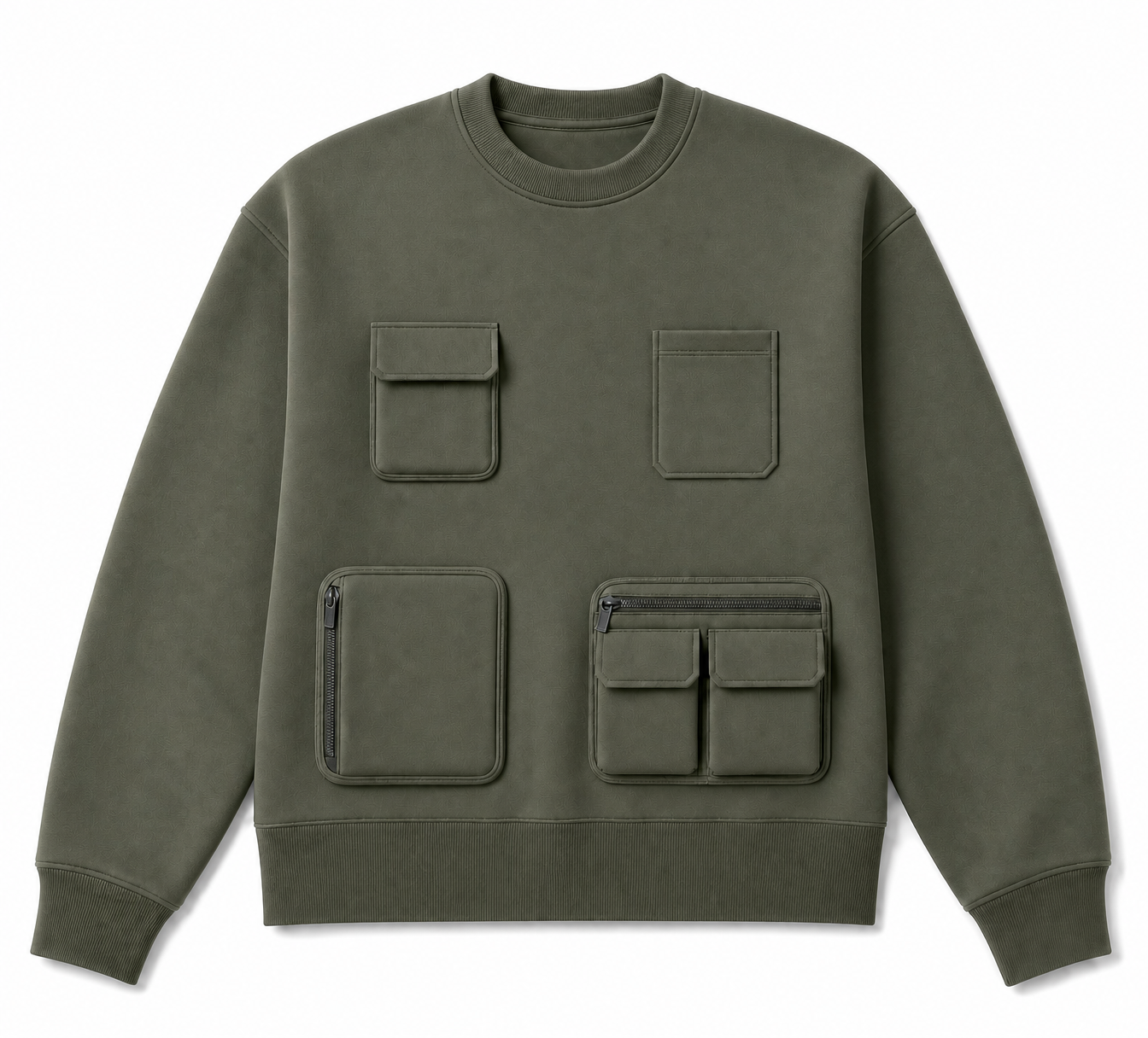 MULTI POCKET SCUBA SWEATSHIRT