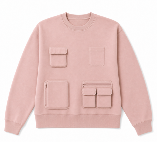 MULTI POCKET SCUBA SWEATSHIRT